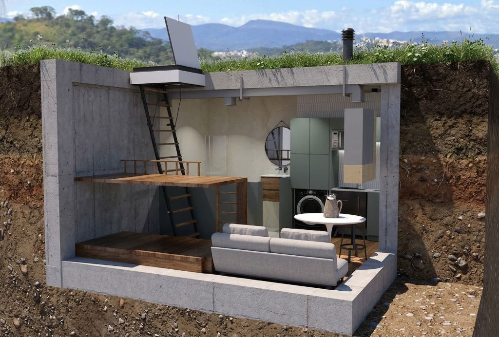 Bunker 4×3 em betão armado