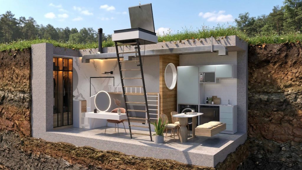 Bunker 6×3 em betão armado