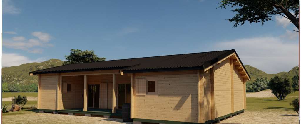 Casa de madeira Almada T3 em pinho nórdico